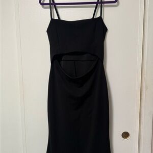 Fashion Nova Black Spaghetti Strap Sheath Dress